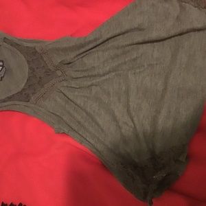 Army green tank top
